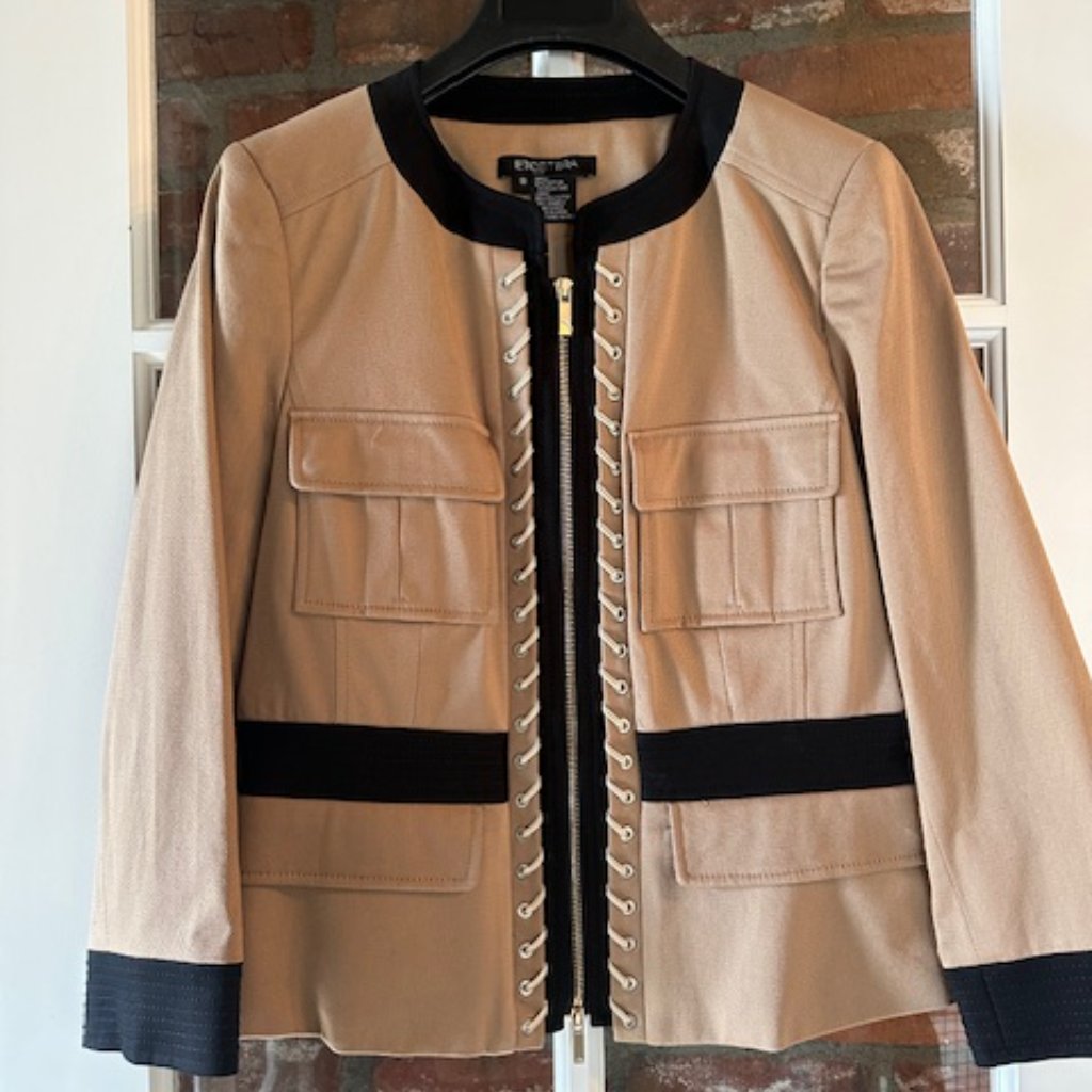Etcetera New Wo Tags Camel And Black Jacket Size 8